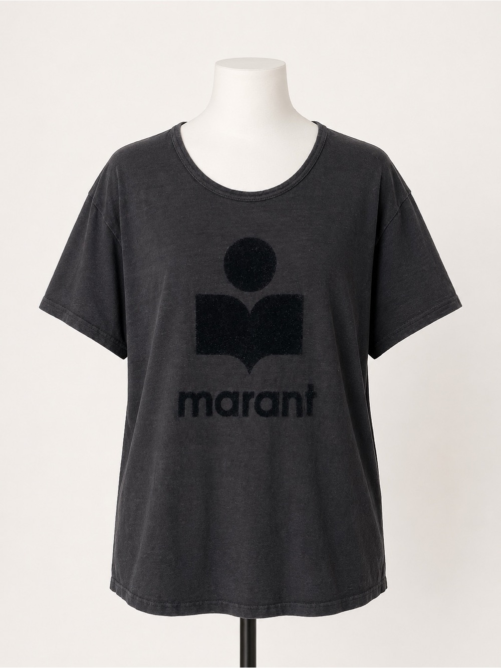 Isabel Marant  Black Logo Short Sleeve Tee